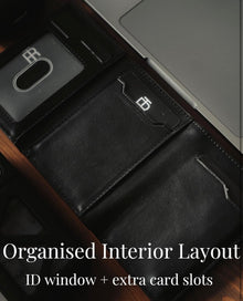 Leather Pop Up Wallet – Black