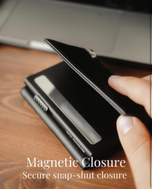 Leather Pop Up Wallet – Black