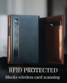 Leather Pop Up Wallet – Black