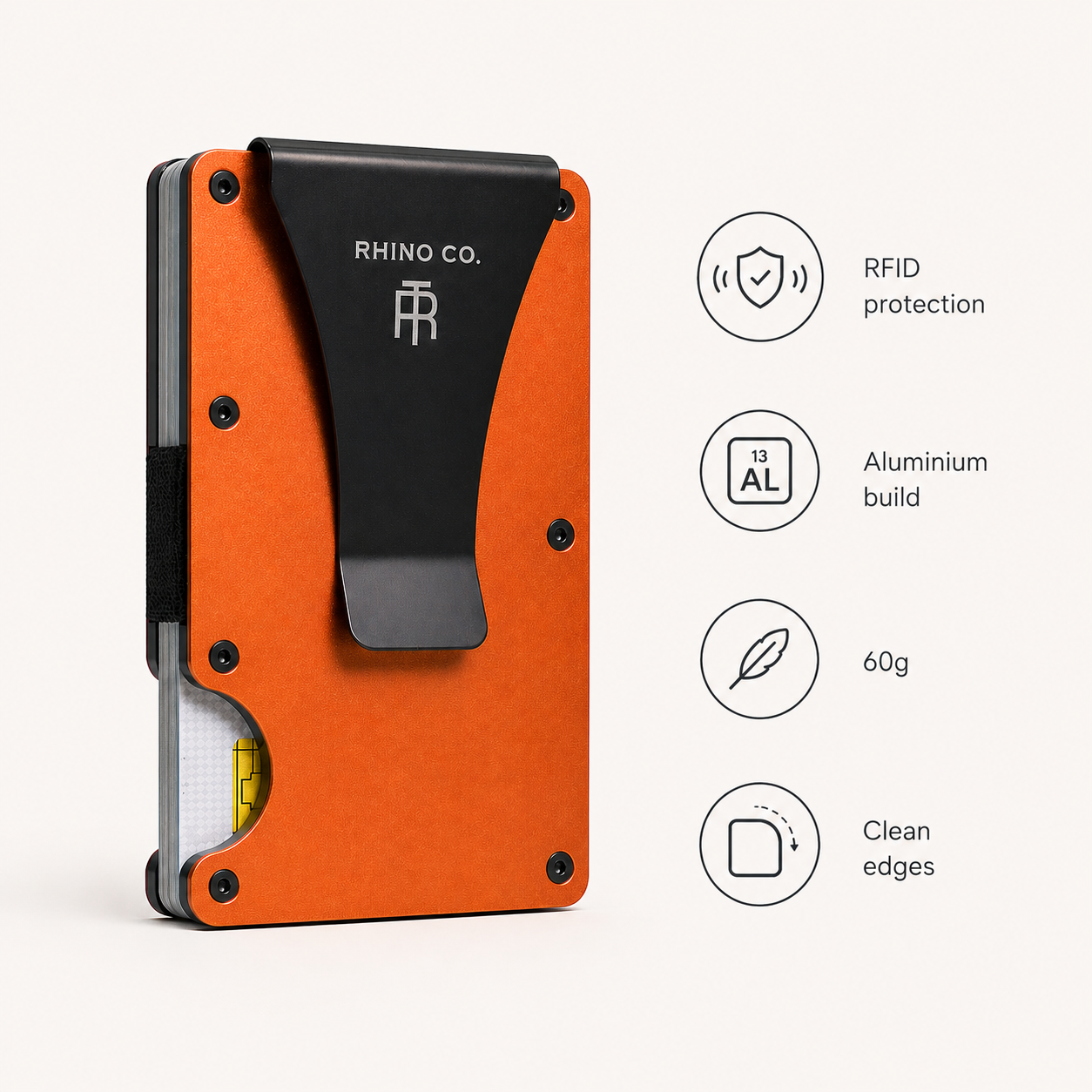 Clip Wallet – Burnt Orange
